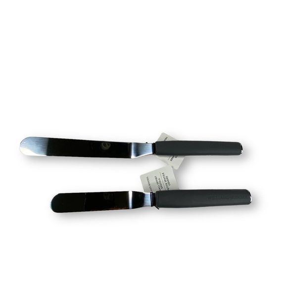 Williams Sonoma Set Of Two One Small And Large Offset Spatulas Gray Handles  - Picture 4 of 12